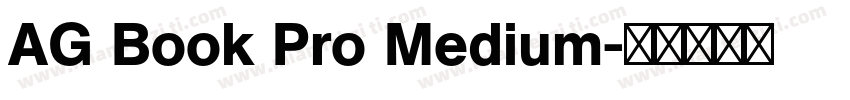 AG Book Pro Medium字体转换